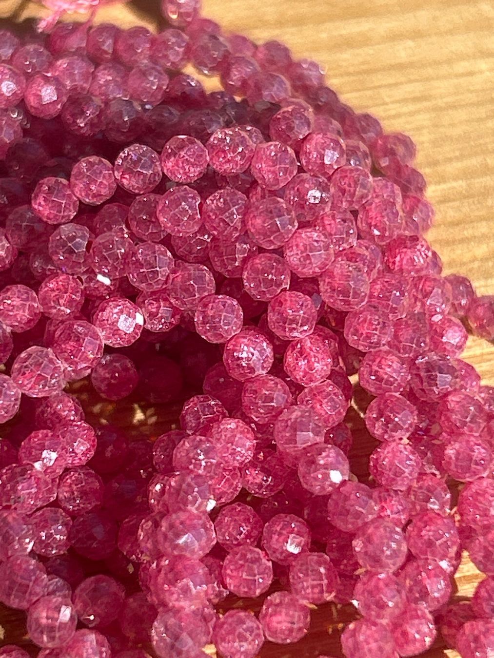Mineralien & Heilsteine: Strang facettierte Zirkonia ruby 3 mm – Neu (gemäss Beschreibung) aus Niederrohrdorf von Ytobi 1