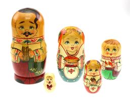 5 -teilige russische Matrjoschka - Babuschka (00152)