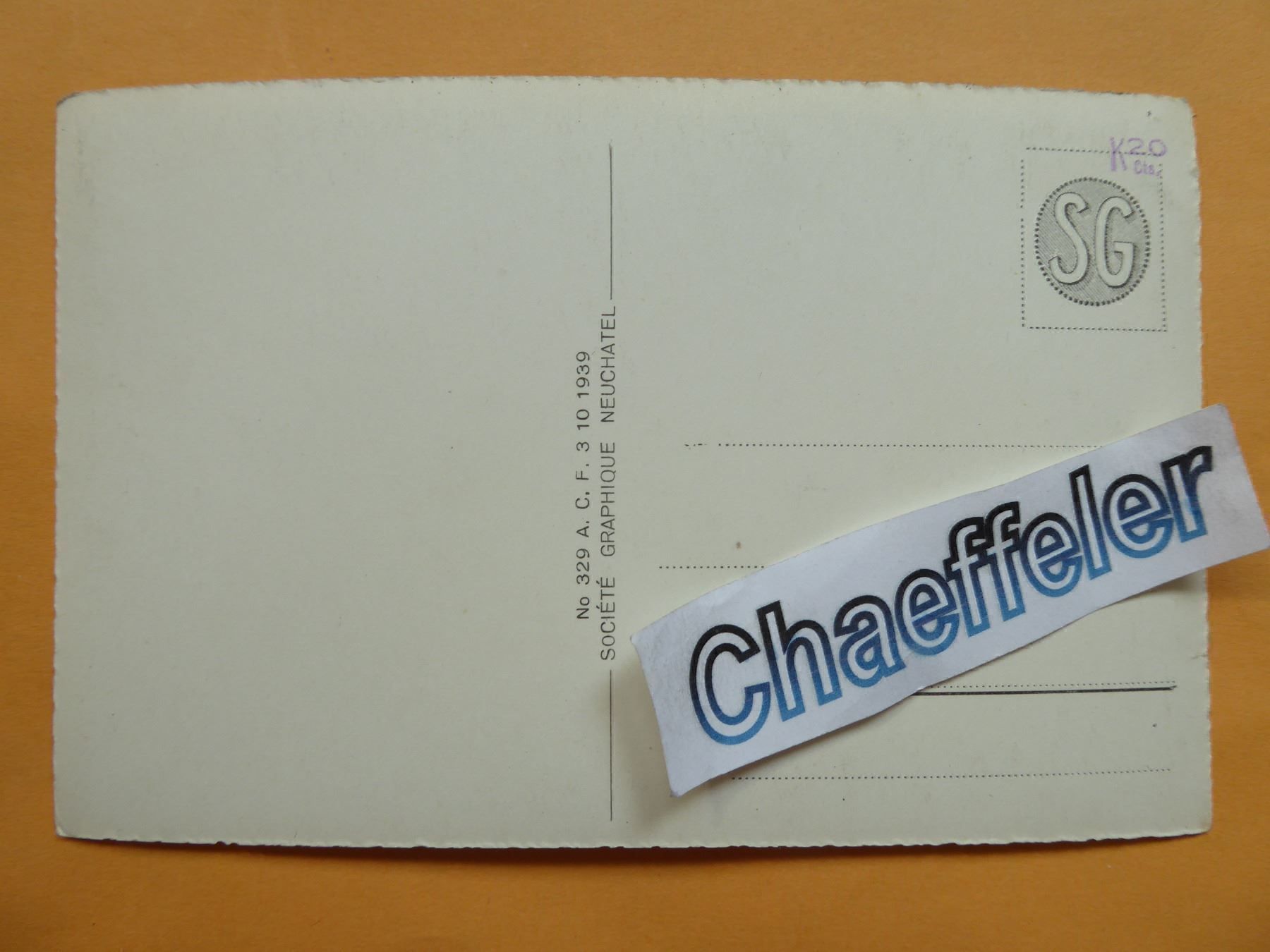 Cartoline postali: 2025.  Gorges de l' Areuse. – Nuovo (secondo la descrizione) da Zürich venduto da Chaeffeler 1