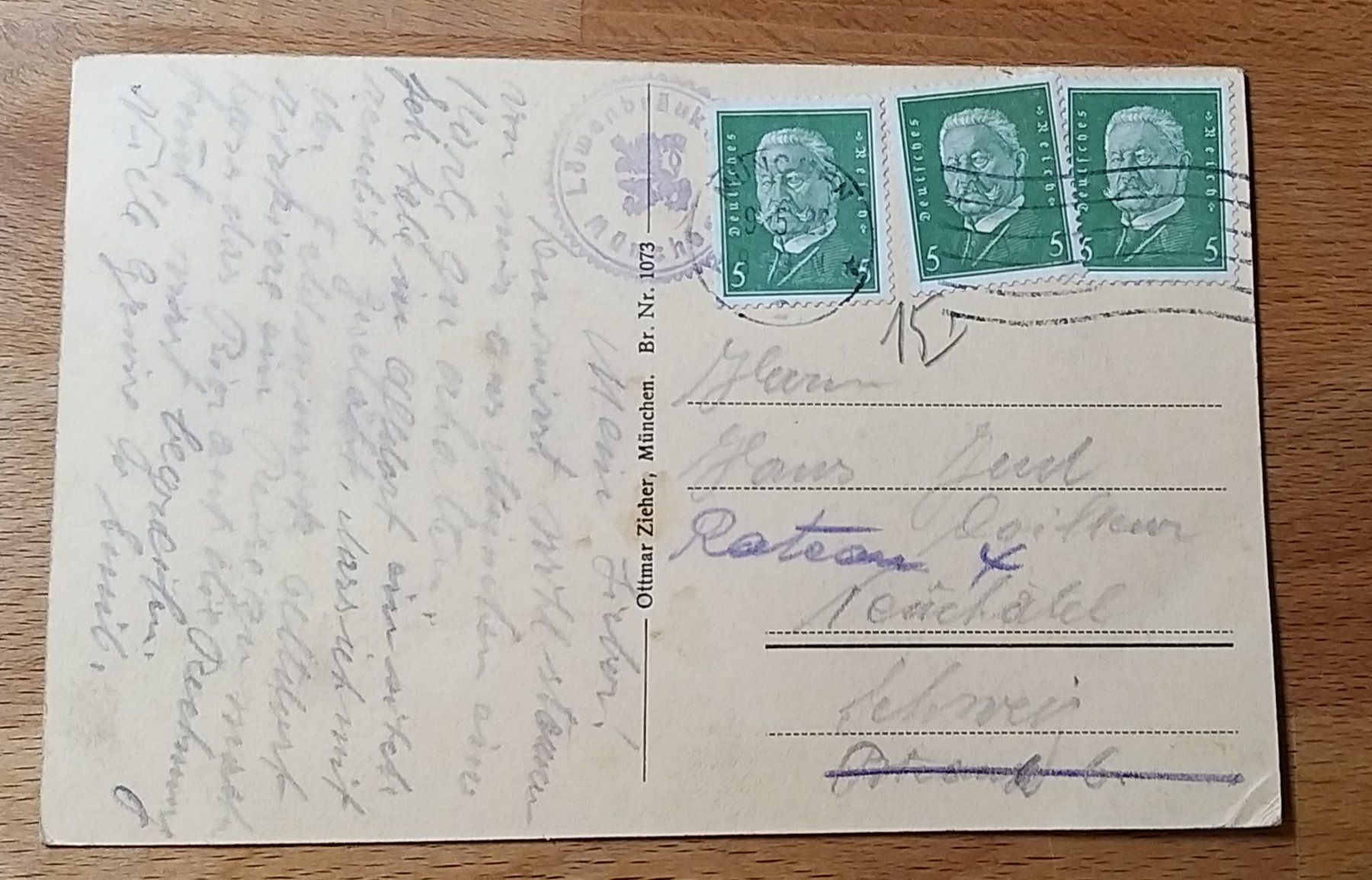 Cartoline postali: München Löwenbräukeller mit Keller Stempel – Usato da Unterägeri venduto da PhilatelieStudiger 1