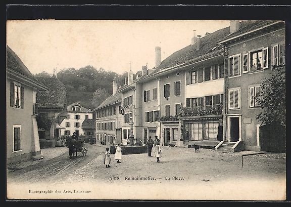 Cartes postales: AK Romainmotier / VD, La Place – D'occasion à Berlin par bartko-reher