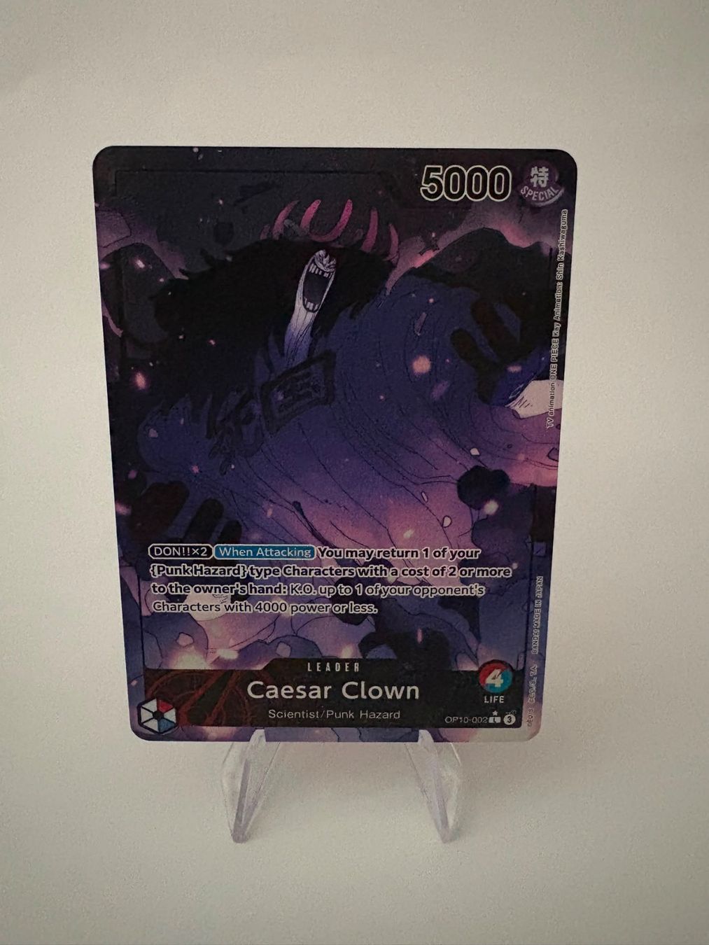Bandai Carte collezionabili: One Piece TCG - OP10-002 Caesar Clown – Nuovo (secondo la descrizione) da Birsfelden venduto da alex4127
