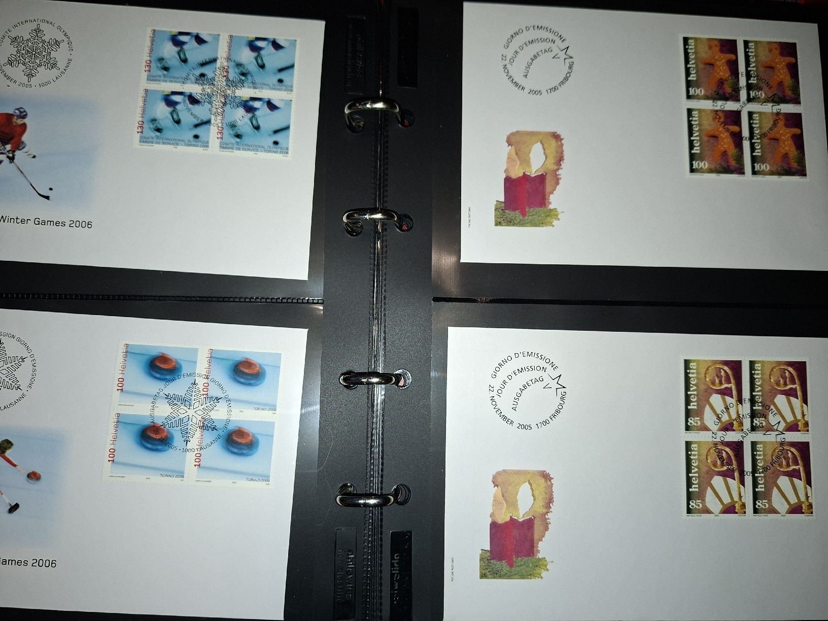 Tutti i francobolli: FDC 4er Blocks Sammlung / Div mit Album – Usato da Balgach venduto da SIMEON27 5