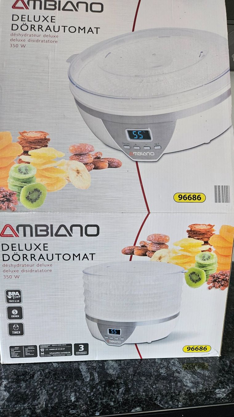 Küchengeräte: Dörrautomat Ambiano Deluxe – Neu (gemäss Beschreibung) aus Gunzgen von husch2611