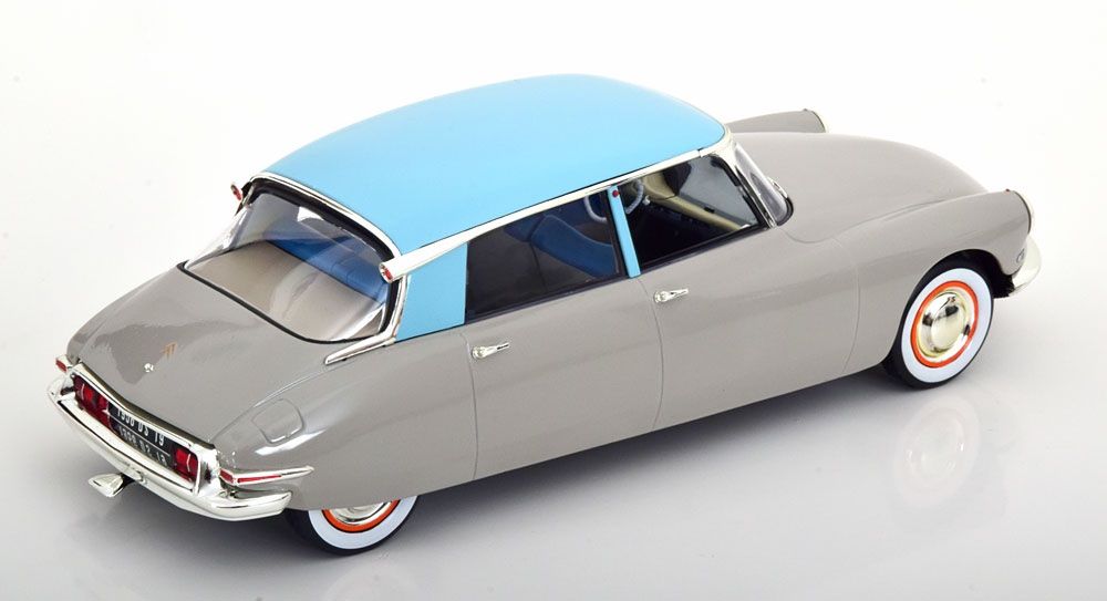 Citroën Modellautos: CITROEN DS19 1956 GRAU/HELLBLAU 1:18 NOREV – Neu und originalverpackt aus Suhr von Moebelsiralfred 1