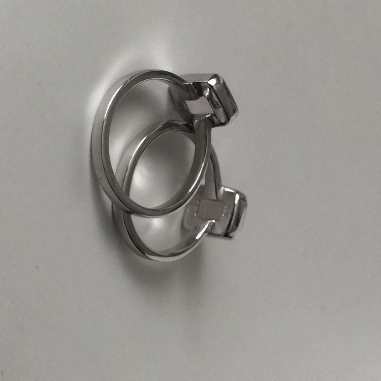Anelli: Ring Mondstein rechteckig eckig Baguette 925 Silber 49 – Nuovo (secondo la descrizione) da Zürich venduto da goldfisch.schmuck 3