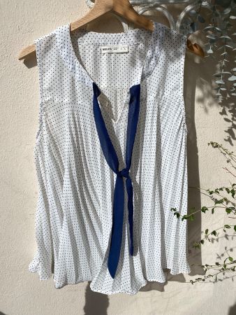 Haut sans manches Mulaya pois bleus Taille L