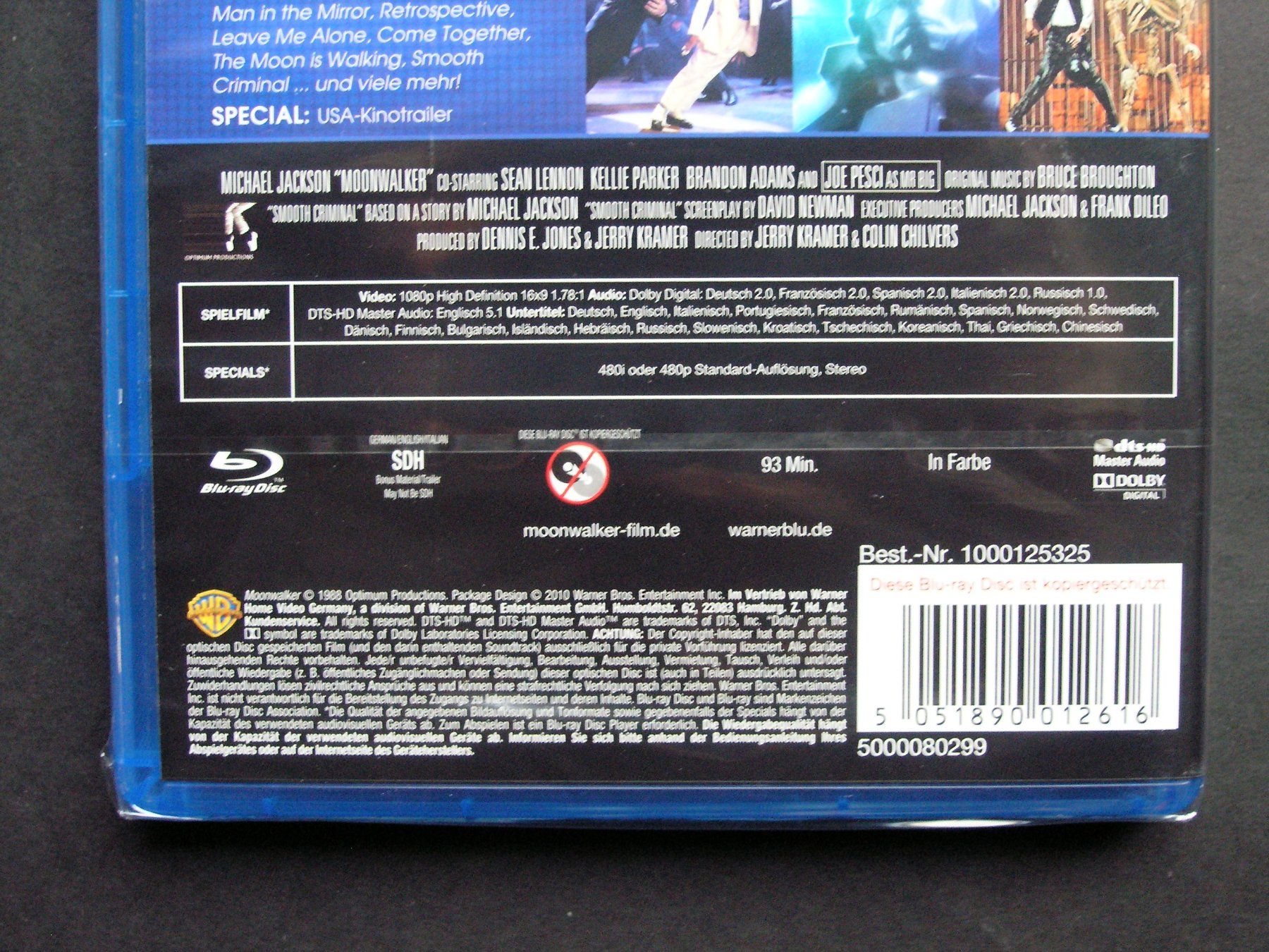 Tutti i DVDs: Moonwalker (1988) Michael Jackson – Nuovo e nell'imballaggio originale da Zuzwil SG venduto da vette13 4