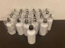 Restposten Trinkflaschen aus Alu, 24 Stück, 3dl, weiss