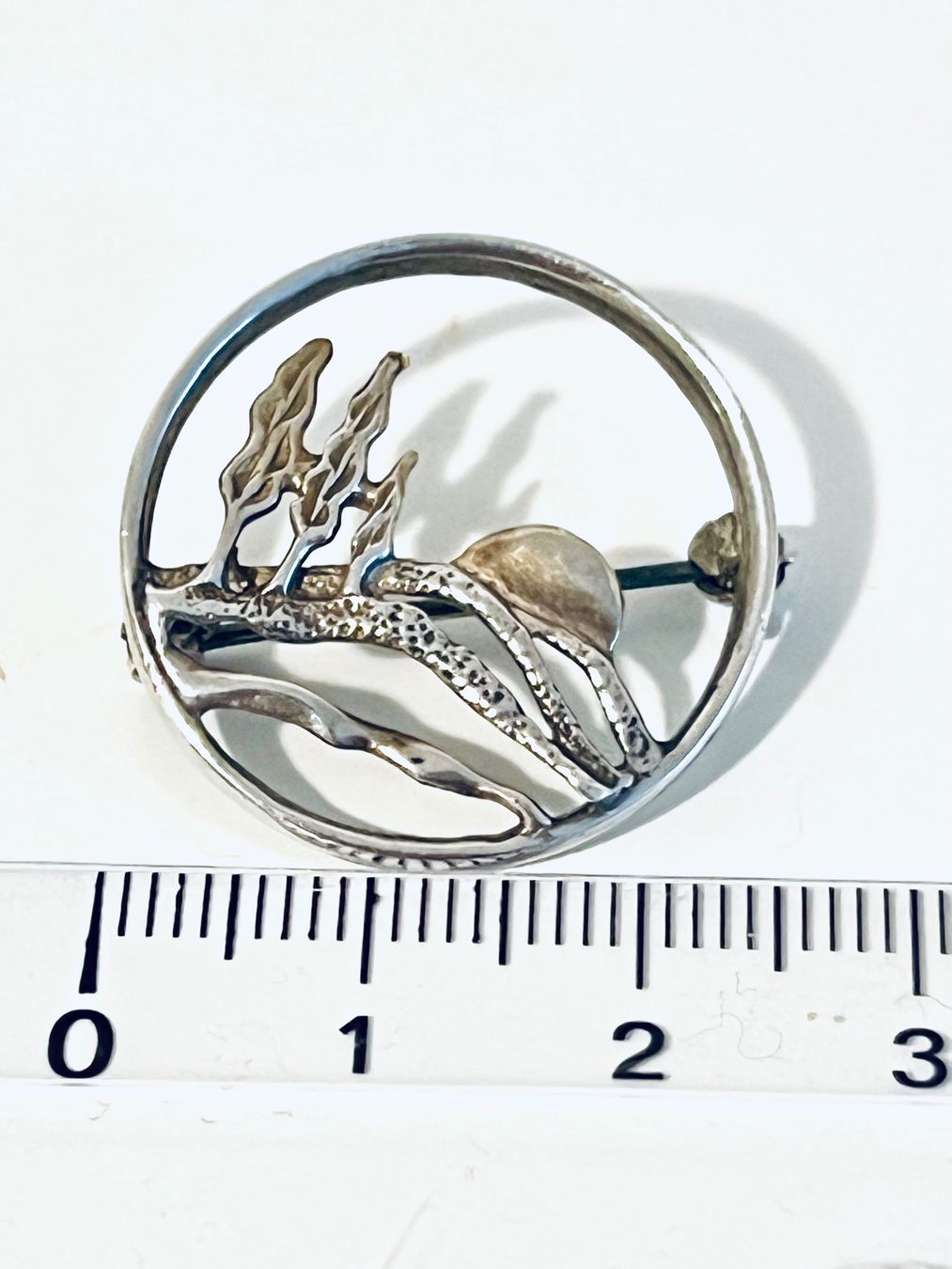Spille & Fermagli: Vintage Sterling Silver Landscape Design Brooch – Usato da Rüschlikon venduto da topswissvintage 4