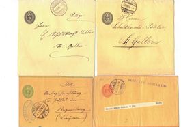 CH 4x Brief Streifband - o um 1880 - #3
