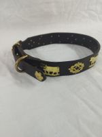 Halsband für Hunde, Leder, mit Appenzeller Beschlägen, Braun