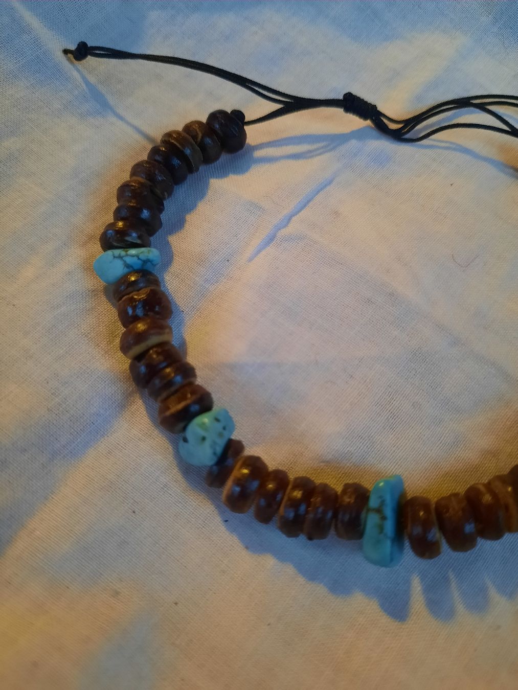 Bracciali & Braccialetti: Armkette aus Holz und Türkis – Nuovo (secondo la descrizione) da Unterterzen venduto da elebo 1