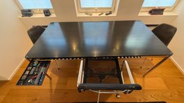 Original USM Haller Tisch, Eiche schwarz,  200x100