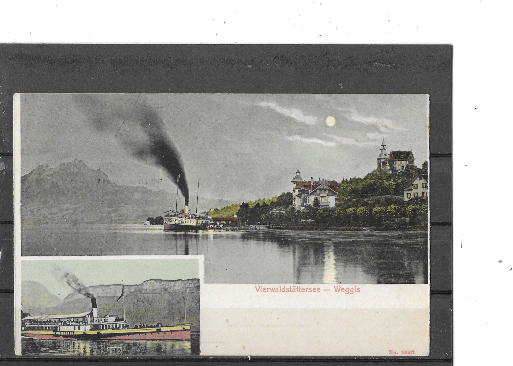 Cartoline postali: LU Weggis mit Dampfschiff Victoria – Usato da Schocherswil venduto da Wilare