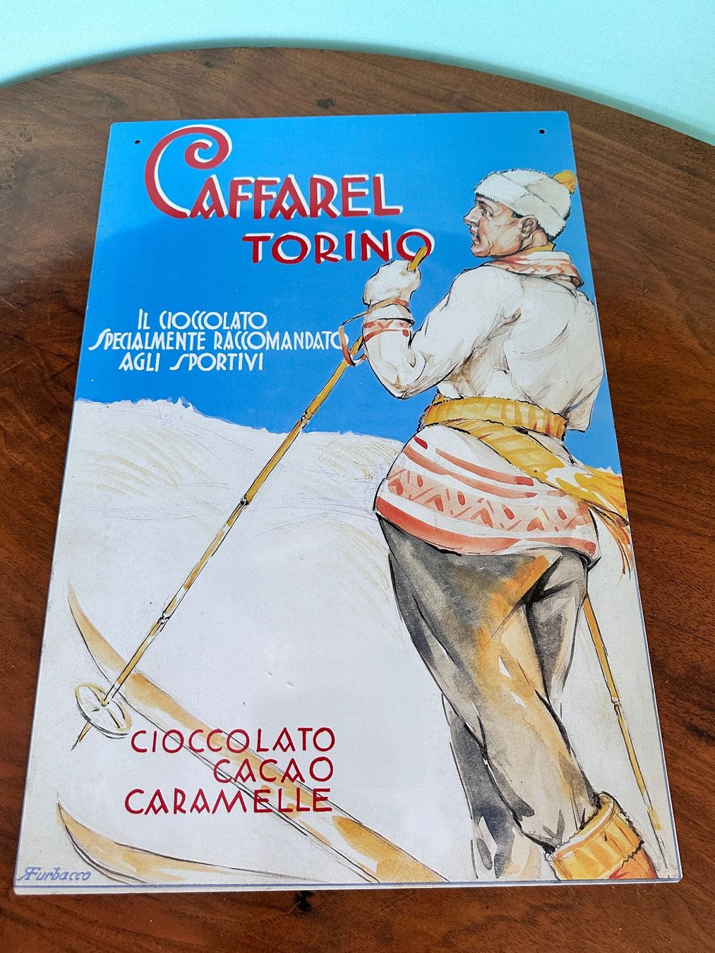 Insegne: Caffarel - Torino , alte Blechwerbung – Usato da Seuzach venduto da Jage