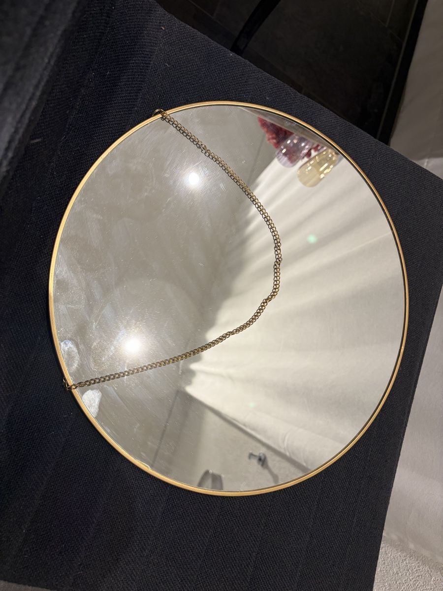 Spiegel: Wandspiegel oval Messing mit Kette – Gebraucht aus Zürich von Partagas0 2