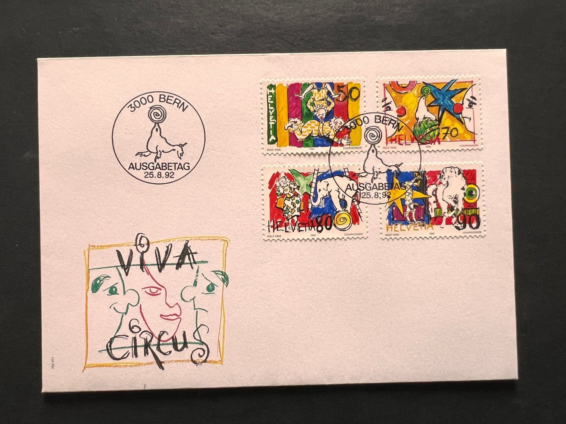 Alle Briefmarken: Sonderbrief  1992  FDC (R463) – Gebraucht aus Hinwil von Sidi4
