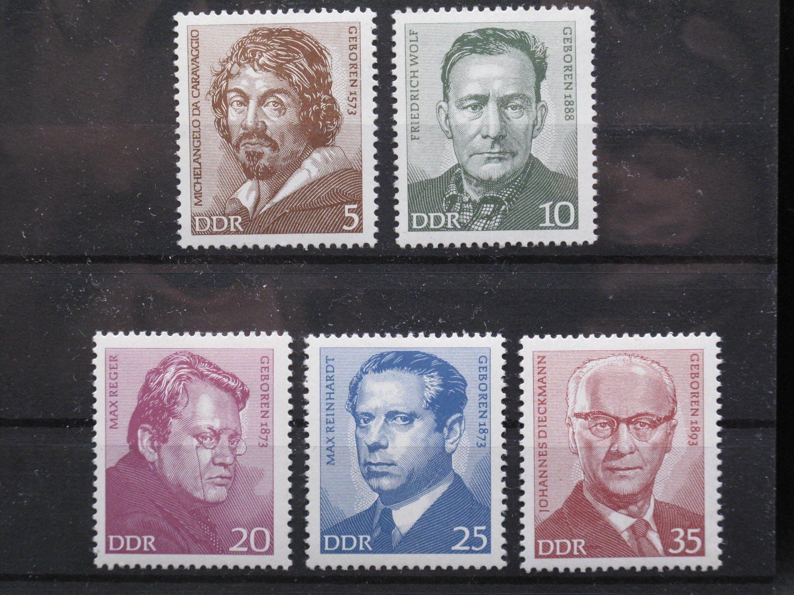 Tutti i francobolli: DDR 1973 Persönlichkeiten ** – Usato da Wil SG venduto da fva01