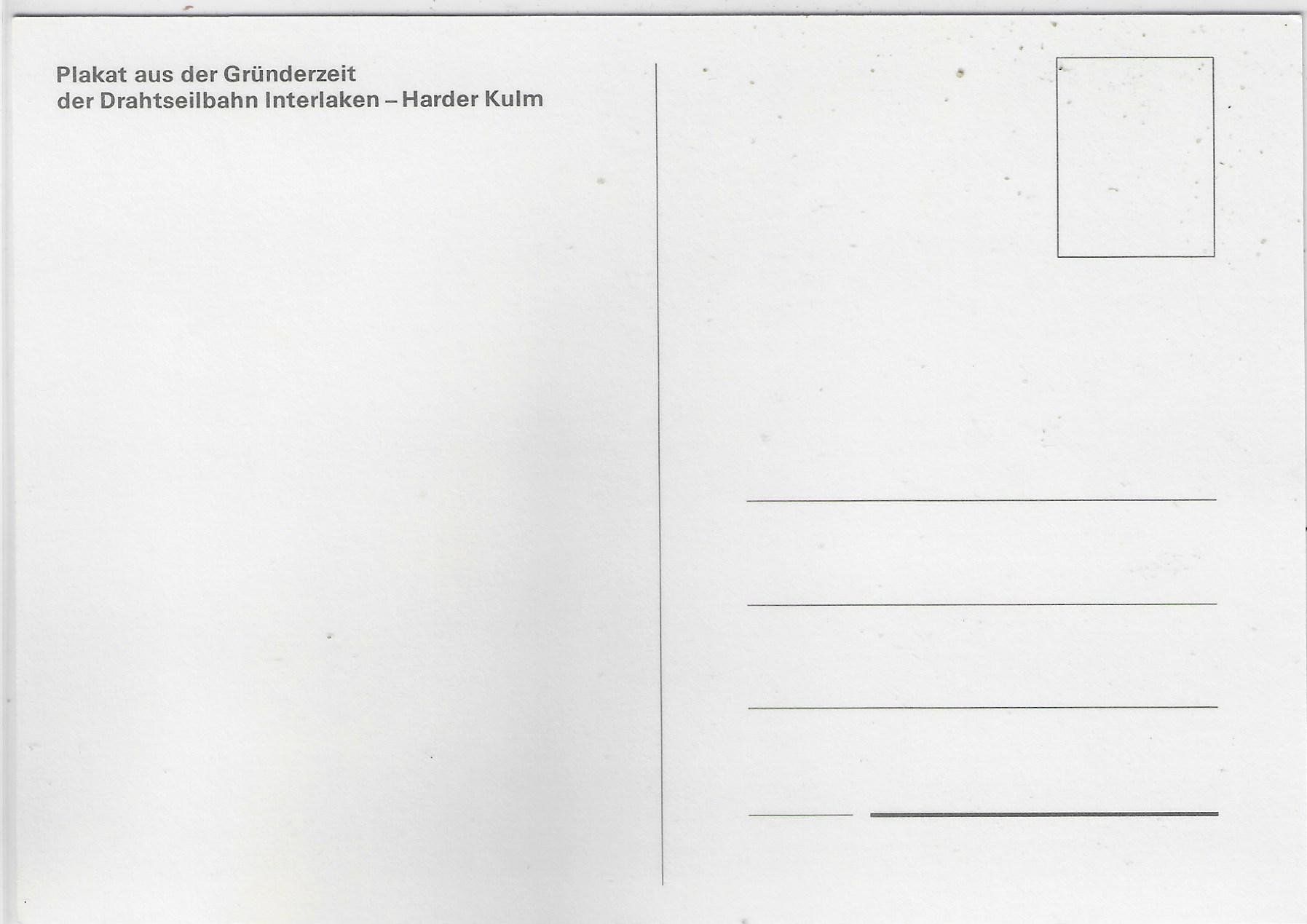 Cartoline postali: Funiculaire Interlaken-Harder - Repro – Usato da Ettingen venduto da Kartenplanet 1