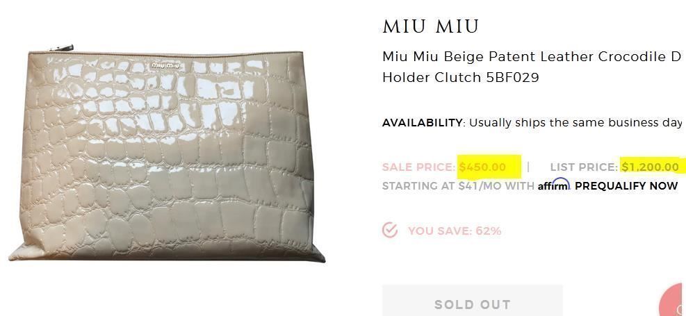 Miu Miu Taschen für Damen: Tasche / grande pochette Miu Miu – Gebraucht aus Collonges von Auganien 3