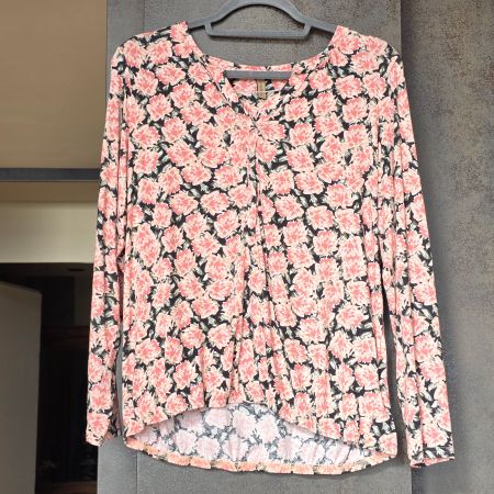 🐸 SOYACONCEPT BLUSE M/L BLUMENMUSTER ROSA VISKOSE