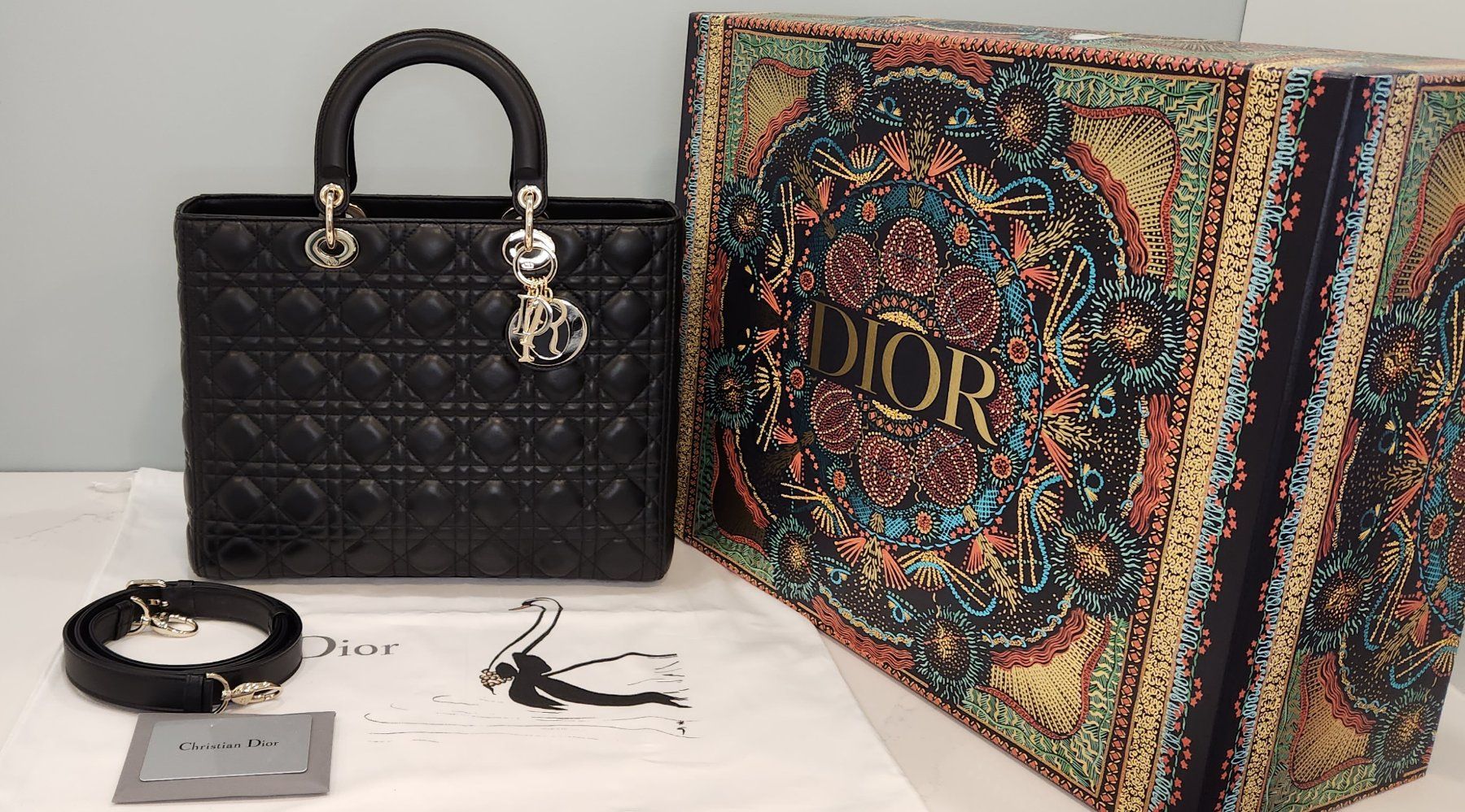 Dior Taschen für Damen: Lady Dior Bag Large Black, Excellent Condition! – Gebraucht aus Schenkon von marc79x