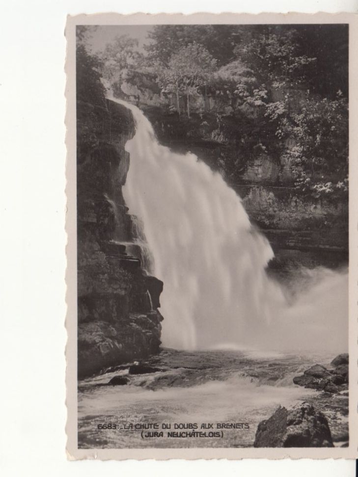 Cartoline postali: Brenets Chute du Doubs 1938 – Usato da Bürglen TG venduto da StampGraf