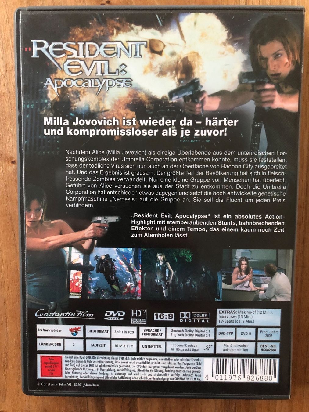 Tutti i DVDs: DVD Resident Evil: Apocalypse – Usato da Belp venduto da brb66 1