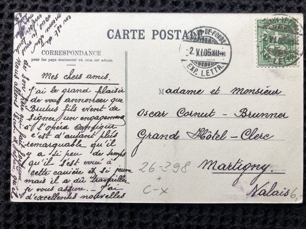 Cartoline postali: Ansichtskarte La Chaux-de-Fonds – Usato da Näfels venduto da fritzjk 1
