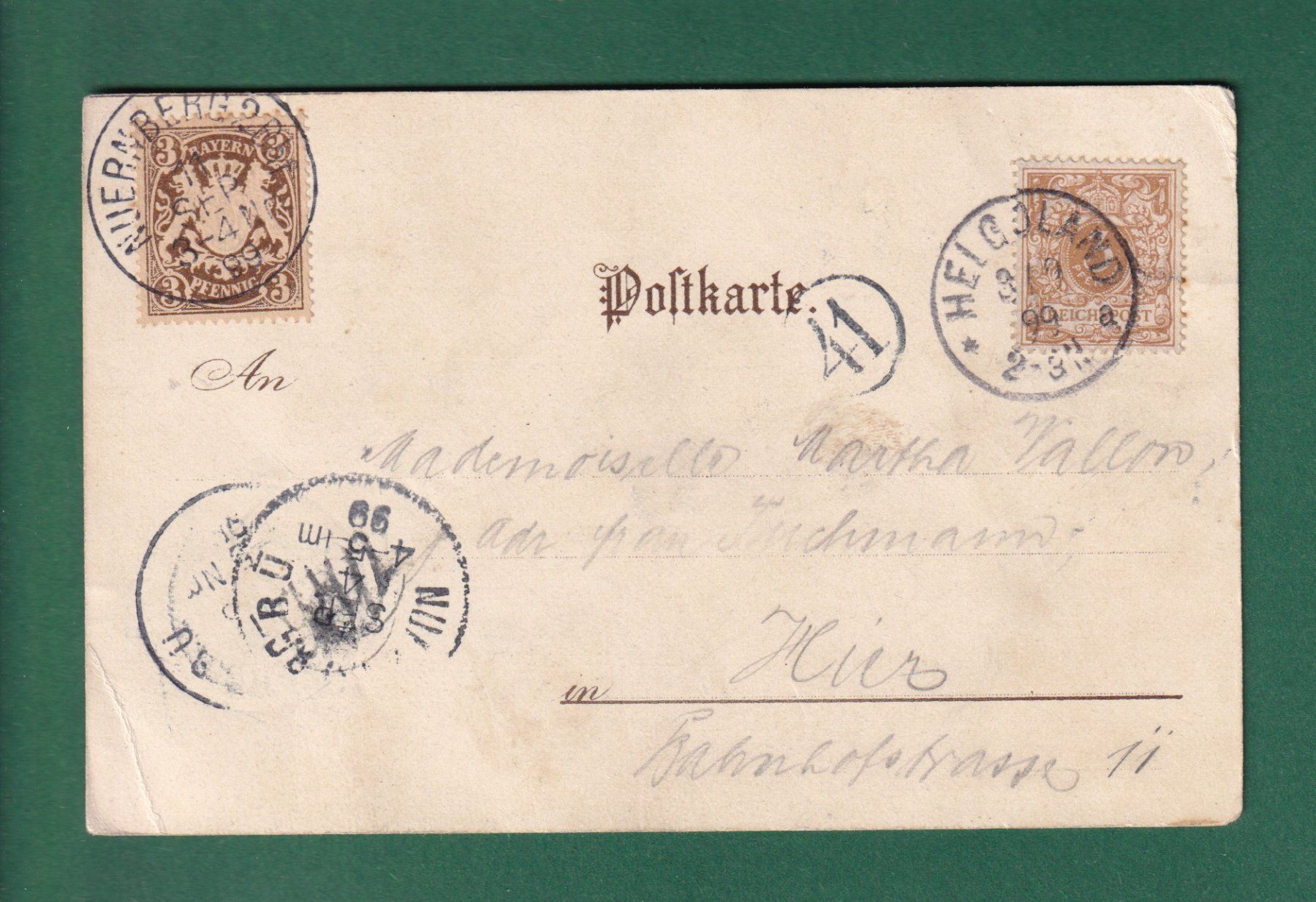 Cartoline postali: HELGOLAND aus der Vogelschau - 1899 // Eckbug // – Usato da Pully venduto da nicecards-shop 1