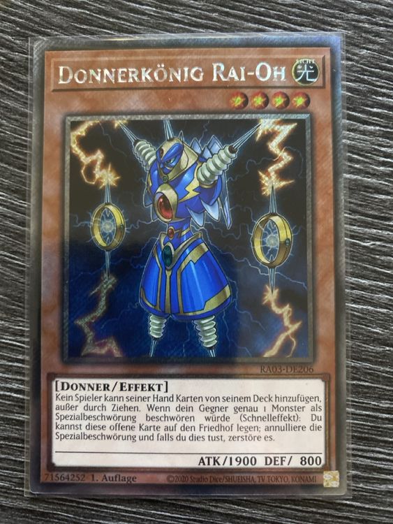 Yugioh Donnerkönig Rai-Oh Platinum Secret Rare 2