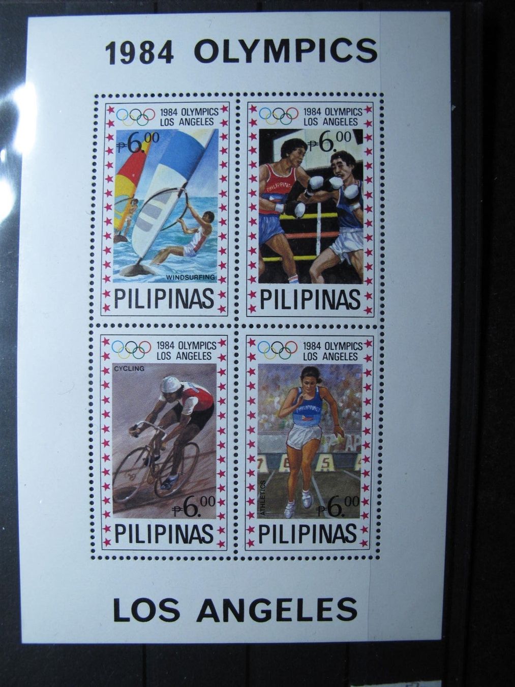 Alle Briefmarken: PH 1984 LA Olympics  Block 24  ** – Gebraucht aus Wil SG von fva01