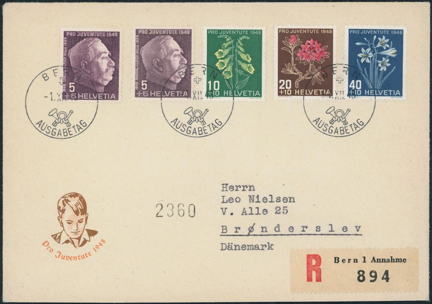 Tous les timbres: 1948 - Pro Juventute - FDC ET • dt – D'occasion à Schindellegi par leecollect