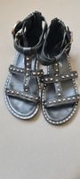 MJUS belles Sandales cuir noir Gr.37 avec fermeture éclair