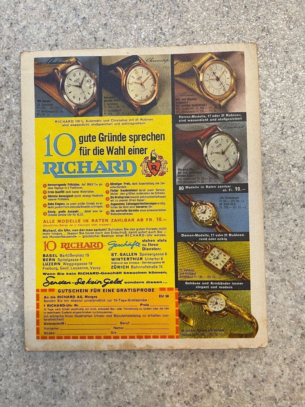 Zeitschriften & Magazine: Alte Schweizer Eulenspiegel Kalender 1958 – Gebraucht aus Reiden von  1