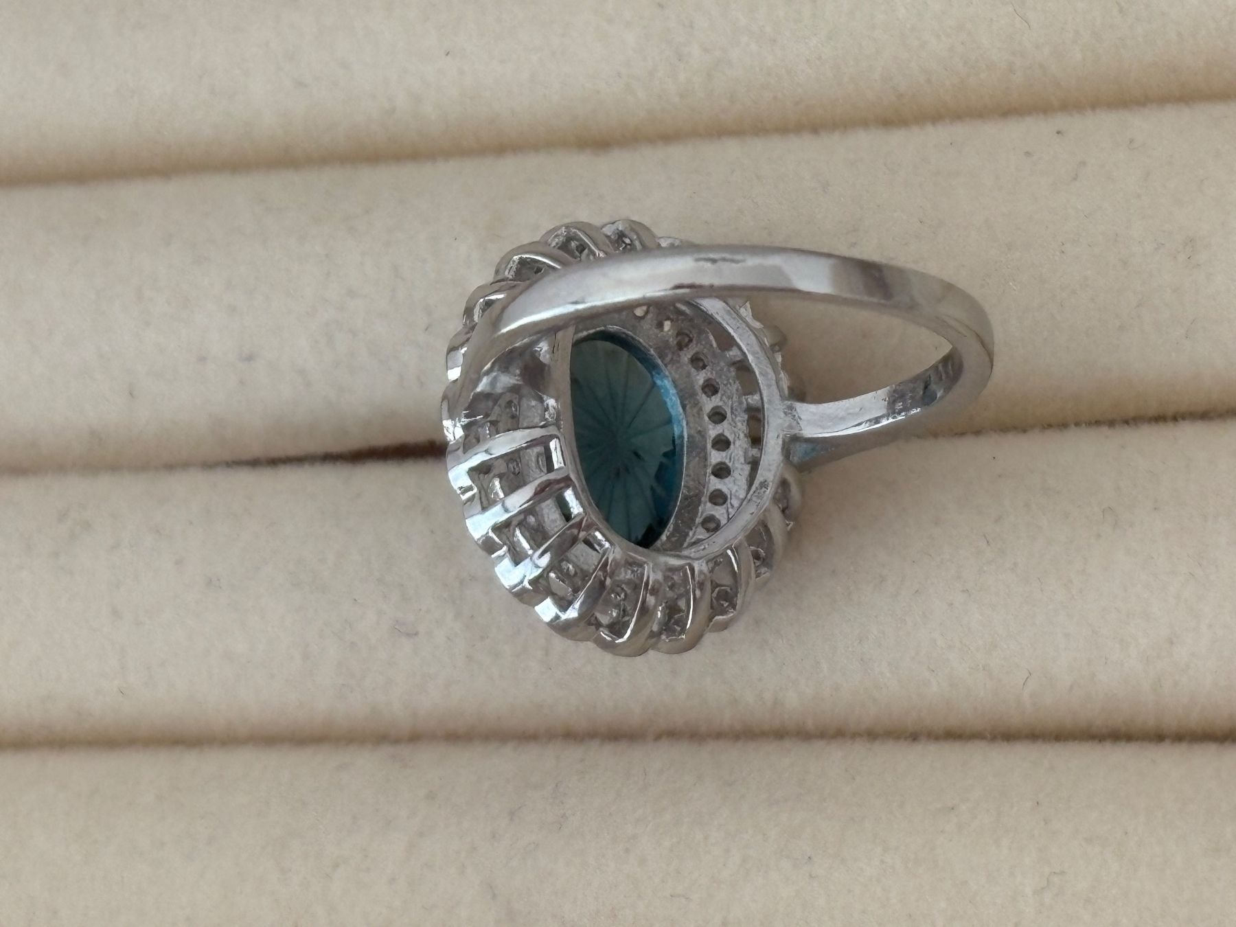Anelli: Luxus Elegante Gr.19/9 Ring Farbe: Silber /blau – Nuovo (secondo la descrizione) da Biel-Bienne venduto da Roserosse13 7