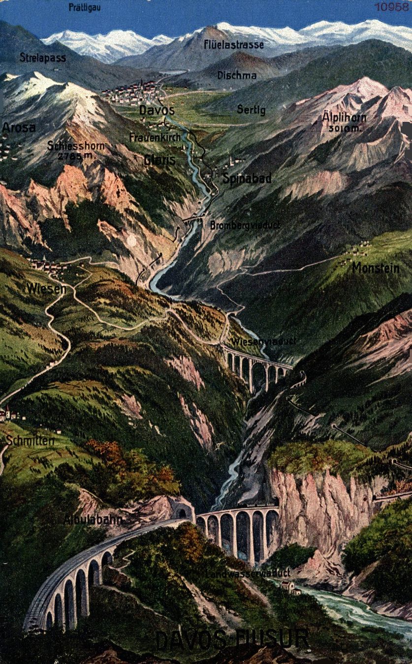 Cartes postales: Bahnlinie Davos - Filisur – D'occasion à Bronschhofen par Astore