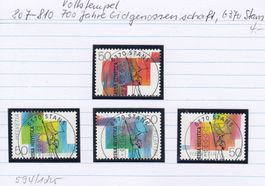 807-810 Vollstempel 700 Jahre Eidgenossenschaft, 6370 Stans