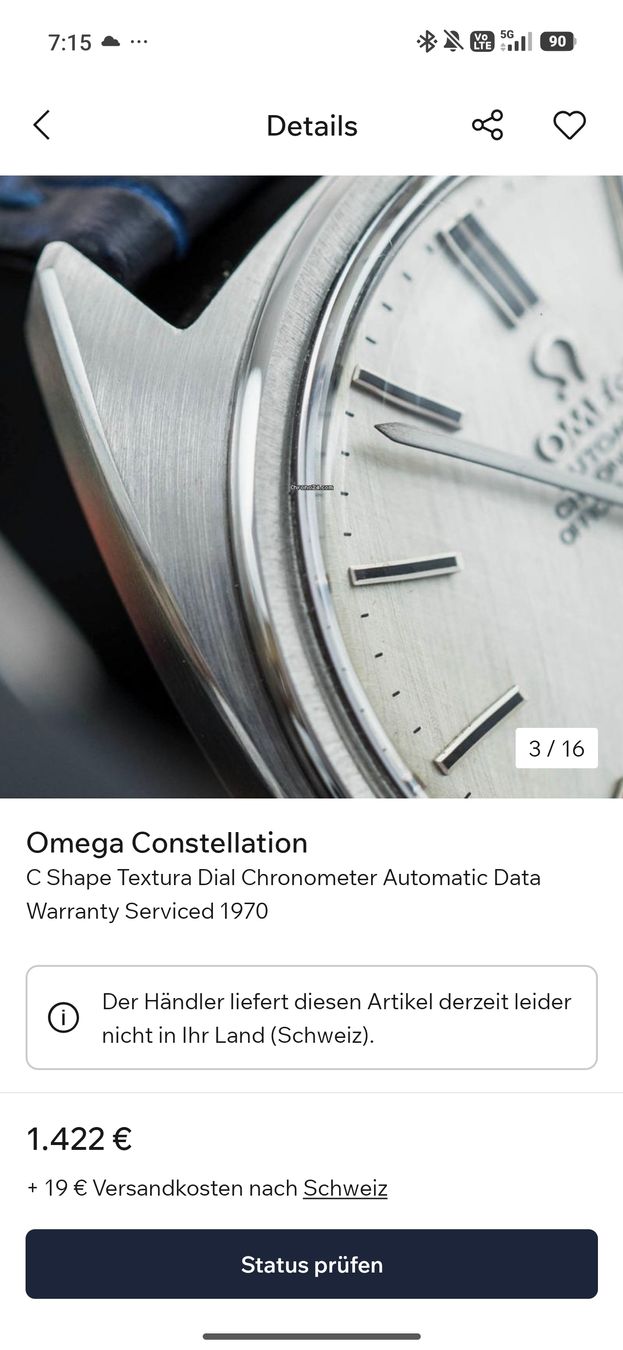 Omega Montres: Omega Constellation 1970 Chronometer – D'occasion à Bern par Xtralite 7