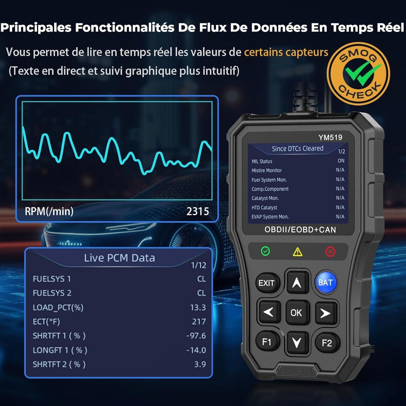 Messen: OBD2 Scanner Auto Diagnosegerät mit Batterietester – Neu und originalverpackt aus Genève von Lotus-18 6
