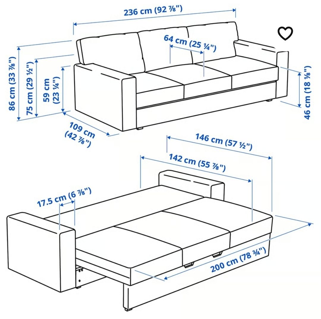Divani: Ikea BARSLOV - 3er Bett-Sofa – Usato da Münchenbuchsee venduto da Scorsy 3