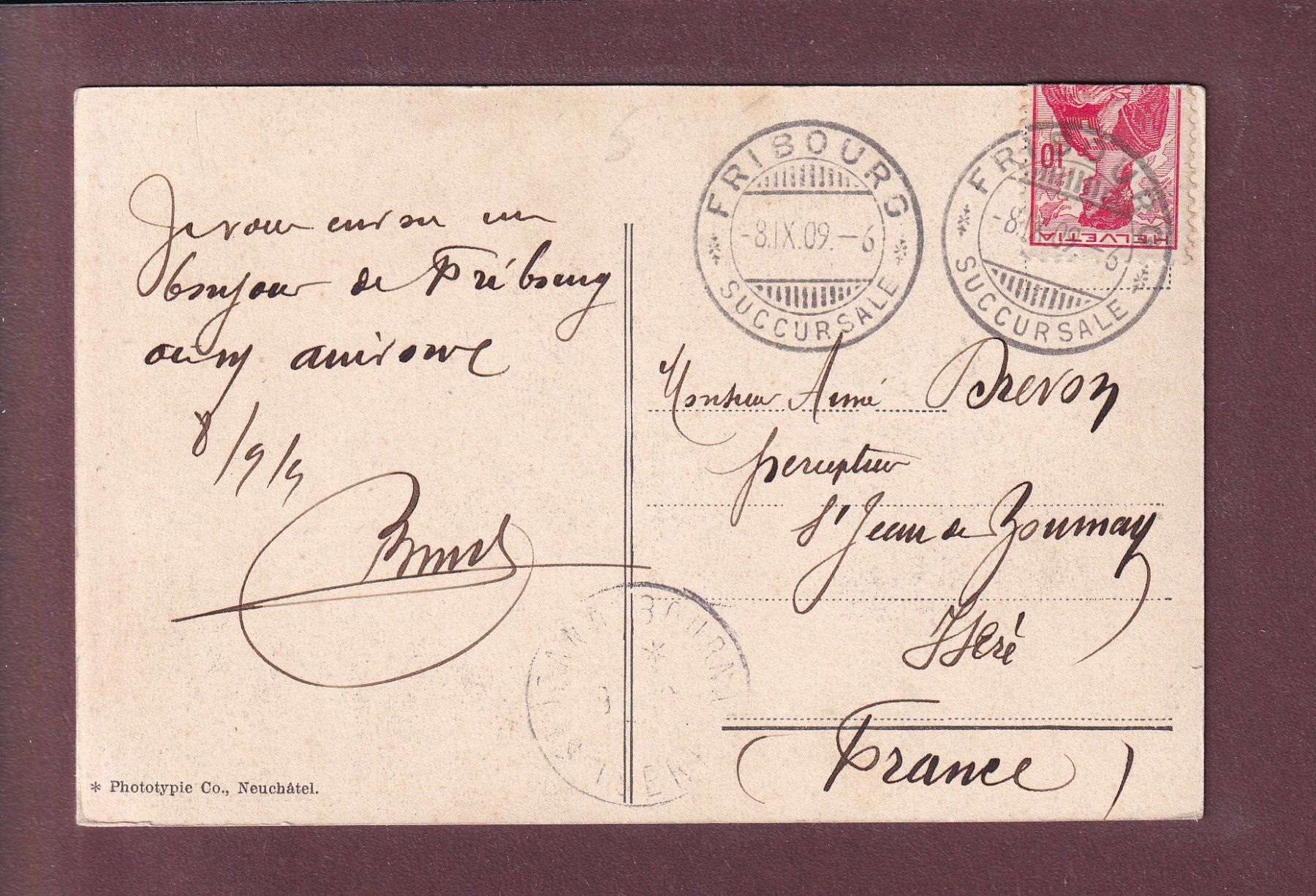 Cartoline postali: BERN - Tracht - 1909 – Usato da Pully venduto da nicecards 1