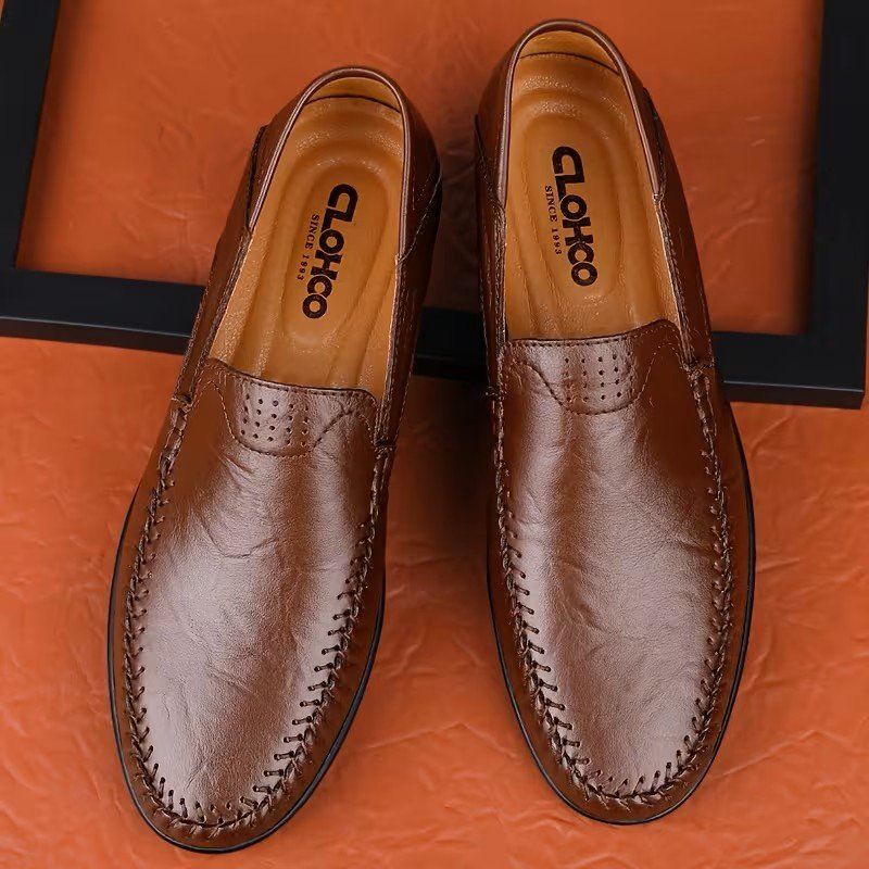 Scarpe da uomo: Leichte Sommerslipper aus Leder mit Gummisohle Gr. 42 – Nuovo e nell'imballaggio originale da Bern venduto da Prasolux