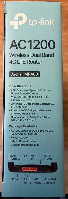 TP-Link Modem & Router: 4G LTE Router tp link AC1200 – Usato da Mosnang venduto da alfatierli 4