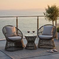 Gartenmöbel Rattanset Stuhl mit Tisch für Sommer