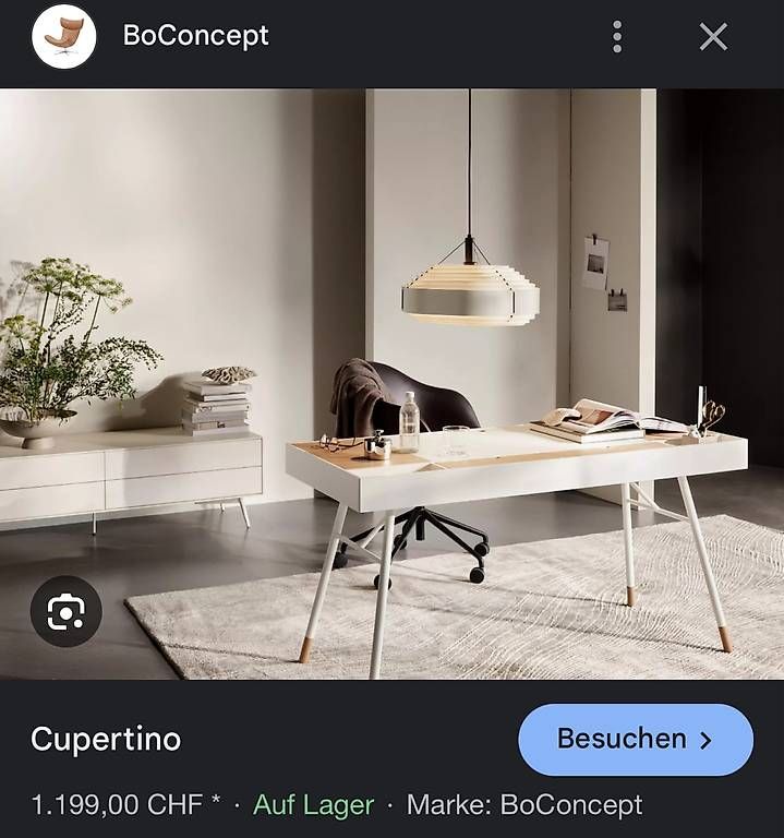 Boconcept Schreibtische: Boconcept Cupertino Schreibtisch weiß Eiche – Gebraucht aus Zürich von car_9sdb