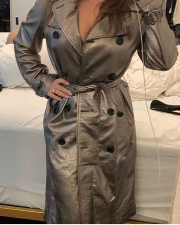 Dolce&Gabbana Trenchcoat aus Lammleder (Metallic / Bronze)