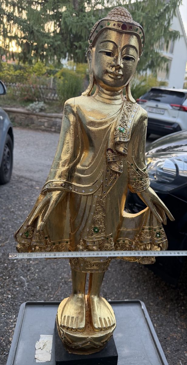 Statuette: Schöne Statue Buddha vergoldet – Usato da Würenlos venduto da Mueller1970 1