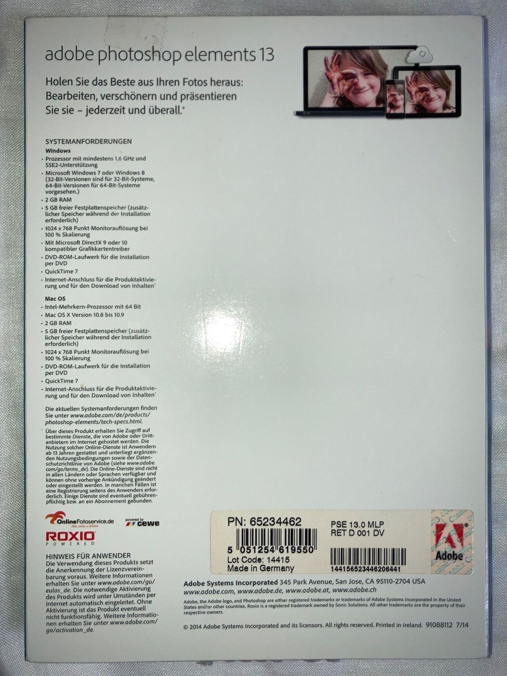 Adobe Software: Adobe Photoshop Elements 13, Original DVDs Windows/MacOS – Usato da Zürich venduto da Gustavo_Bianco 1